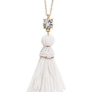 White Tassel Necklace